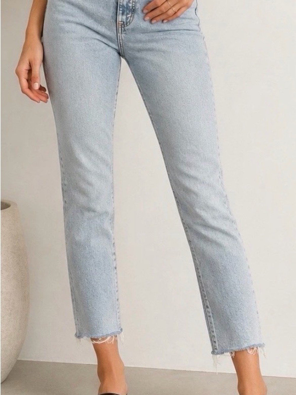 Rag & Bone size 30 98% Cotton High-Rise Light Wash Women's Straight Jeans